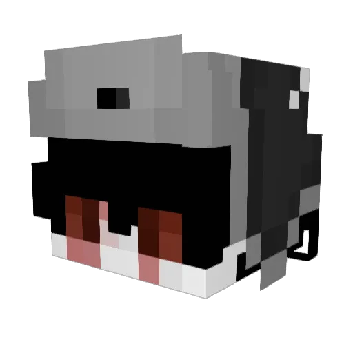 Bleeded Minecraft avatar head, 3D render
