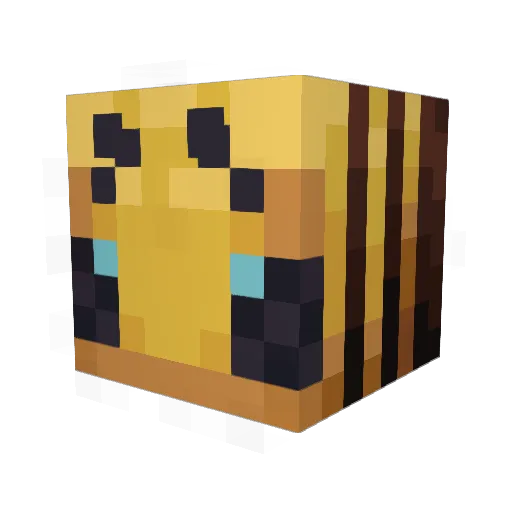 BleedingBee Minecraft avatar head, 3D render