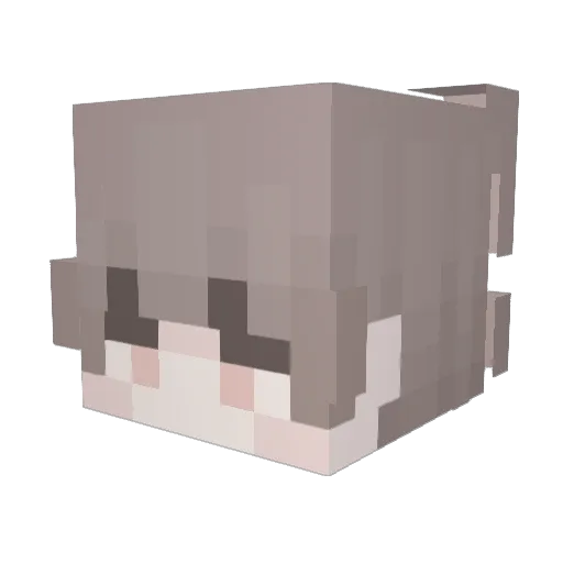 BleedingMine Minecraft avatar head, 3D render