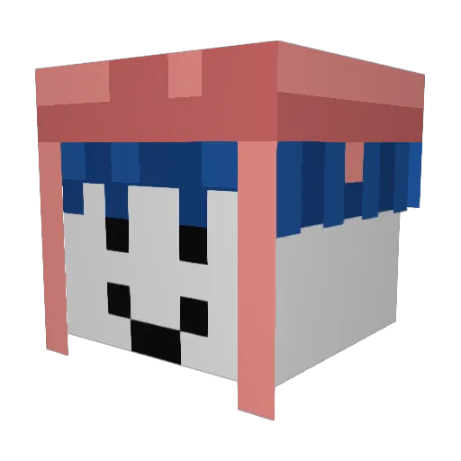 Minecraft-Avatar von Bleevs: Kopf als 3D-Render