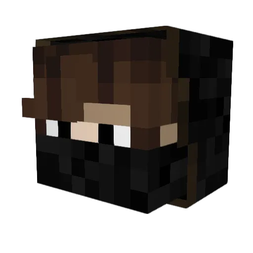 Blegla Minecraft avatar head, 3D render