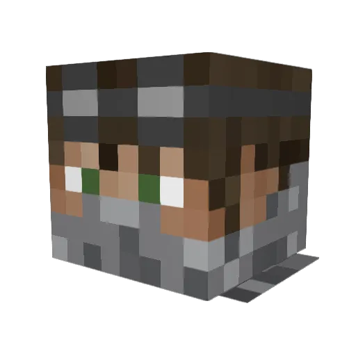 Blegratath Minecraft avatar head, 3D render