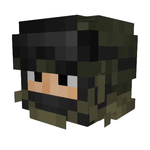 Bleh_MAN Minecraft avatar head, 3D render