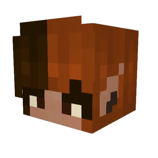 Blehberries Minecraft avatar head, 3D render