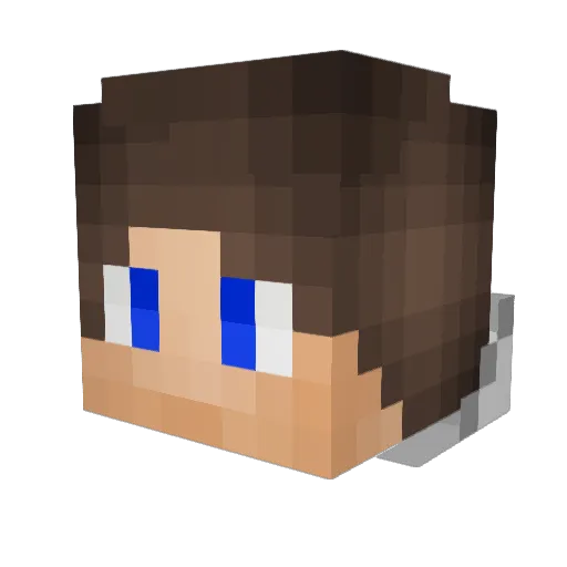 Bleilihno Minecraft avatar head, 3D render