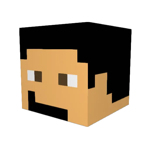 Bleizken Minecraft avatar head, 3D render