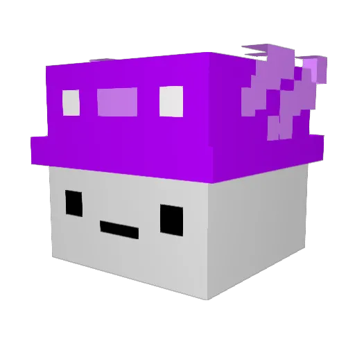 Blejiblop Minecraft avatar head, 3D render