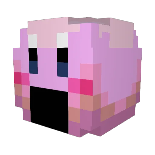 Blekee Minecraft avatar head, 3D render