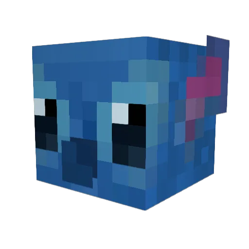Blekkie Minecraft avatar head, 3D render