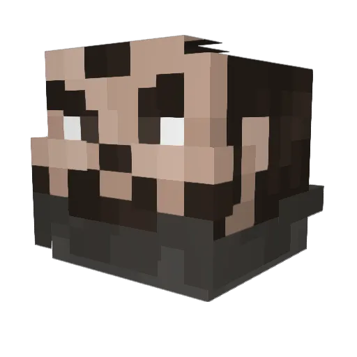 Blell Minecraft avatar head, 3D render