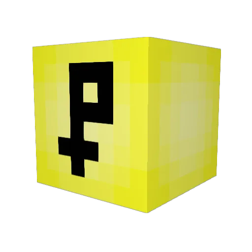 Blenari Minecraft avatar head, 3D render