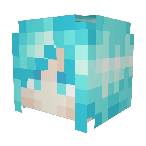 Blenber Minecraft avatar head, 3D render