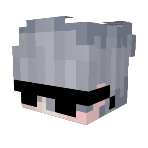Blenosu Minecraft avatar head, 3D render