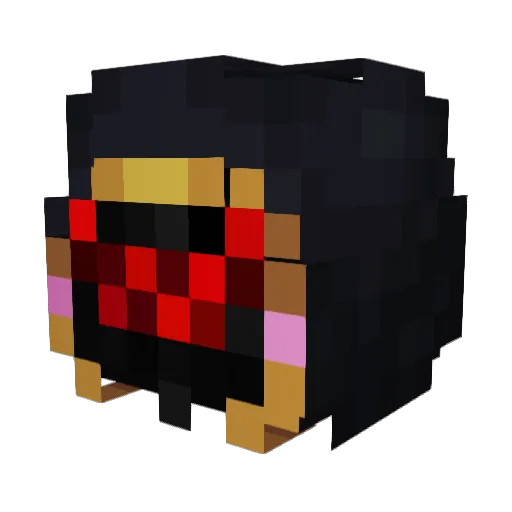 Blepedep Minecraft avatar head, 3D render