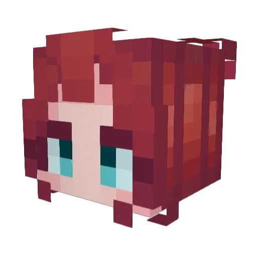 Blerito Minecraft avatar head, 3D render