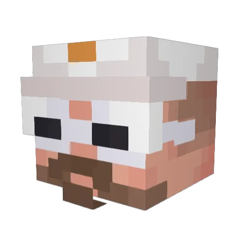 Blerpina Minecraft avatar head, 3D render