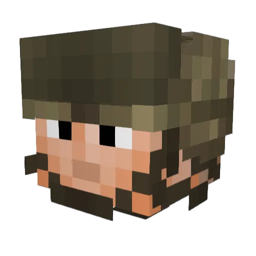 BleskMcQueen Minecraft avatar head, 3D render