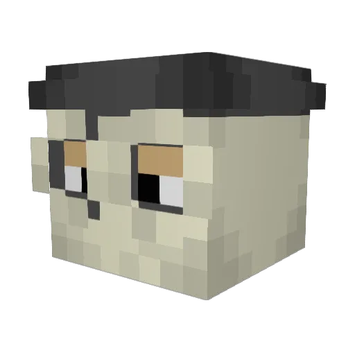 Blessar Minecraft avatar head, 3D render