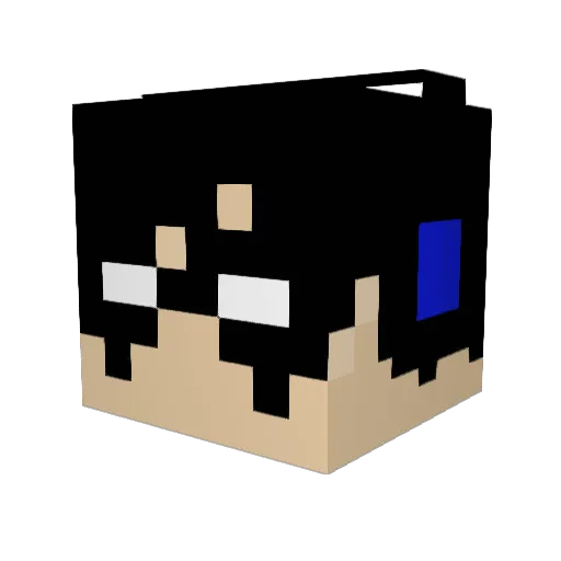 Blessed79 Minecraft avatar head, 3D render