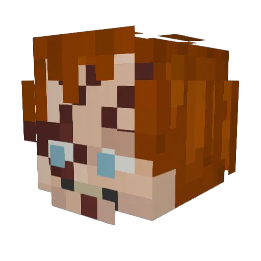 Blessed Minecraft avatar head, 3D render