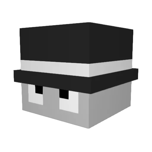 BlessedClockMan Minecraft avatar head, 3D render