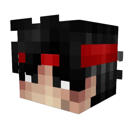 Blessed_Black Minecraft avatar head, 3D render