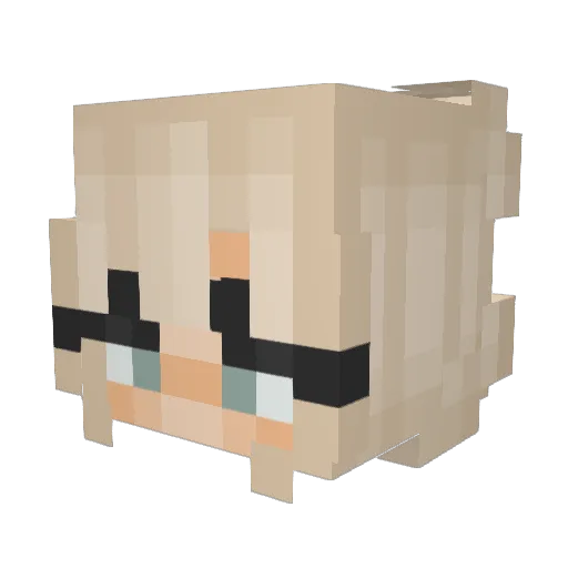 Bletkaa_ Minecraft avatar head, 3D render