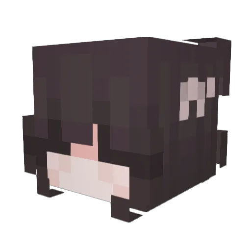 Bleu_Azur Minecraft avatar head, 3D render