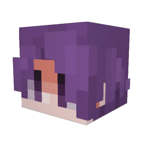 Bleuerr Minecraft avatar head, 3D render