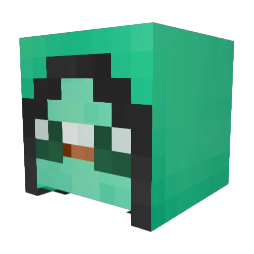 BlewGhost Minecraft avatar head, 3D render