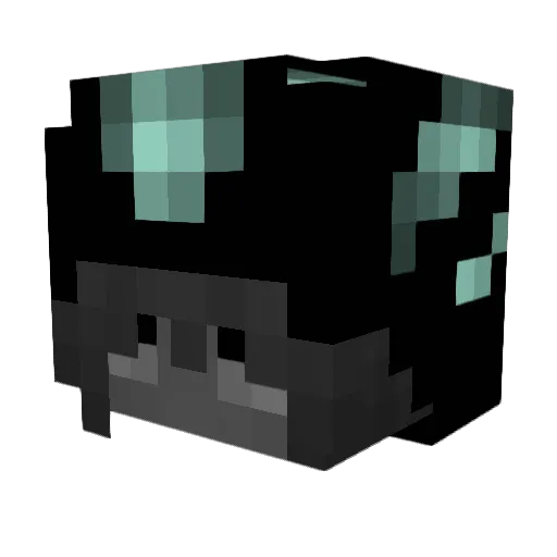 BlexAonda Minecraft avatar head, 3D render