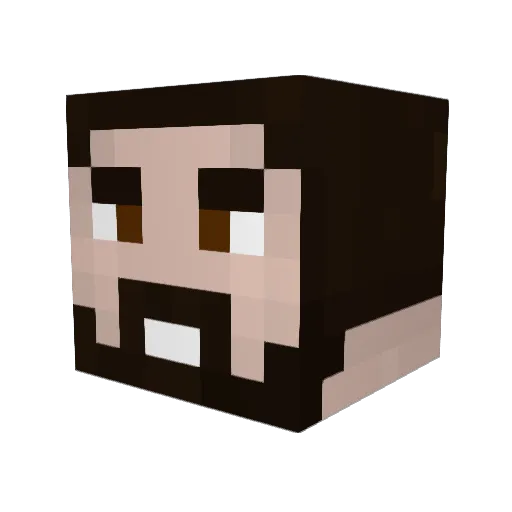BlexxelB Minecraft avatar head, 3D render