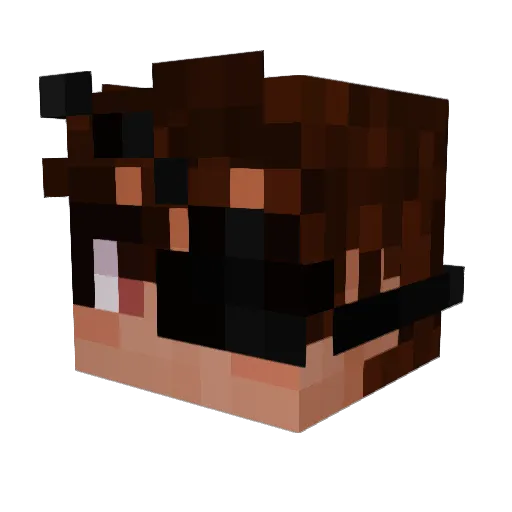 Bliamex Minecraft avatar head, 3D render