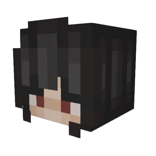 Blibo Minecraft avatar head, 3D render
