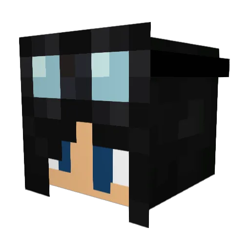 Blid Minecraft avatar head, 3D render