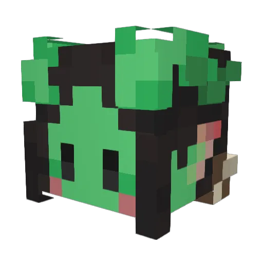 Blighte_ Minecraft avatar head, 3D render