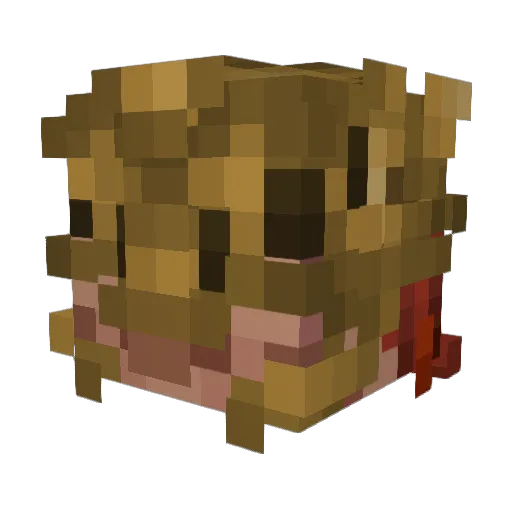 Blightts Minecraft avatar head, 3D render