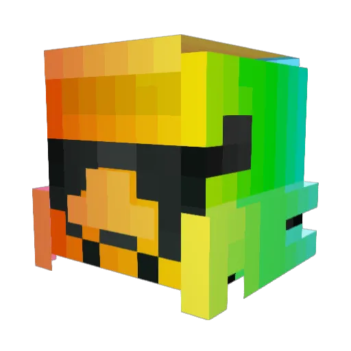 Blik333 Minecraft avatar head, 3D render