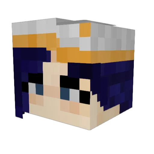 Blikano Minecraft avatar head, 3D render