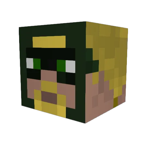 Blikster95 Minecraft avatar head, 3D render
