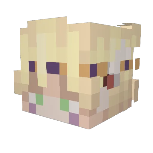 BlilAbaddon Minecraft avatar head, 3D render