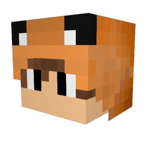 Blimabru Minecraft avatar head, 3D render