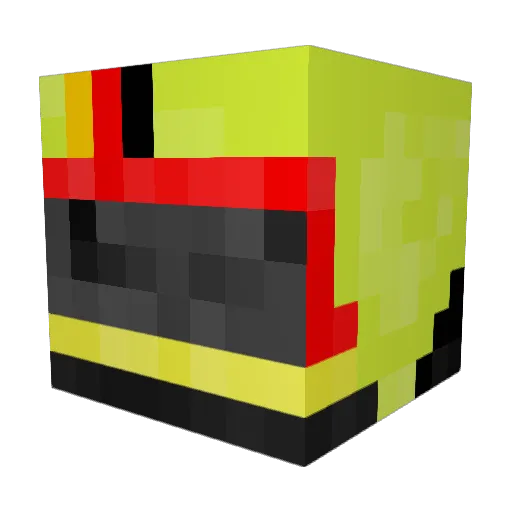 Blind12 Minecraft avatar head, 3D render