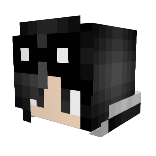 BlindFourEyes Minecraft avatar head, 3D render