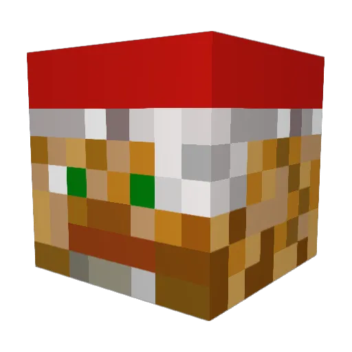BlindGuard Minecraft avatar head, 3D render