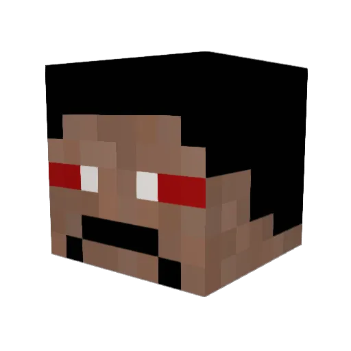 BlindHeckler Minecraft avatar head, 3D render