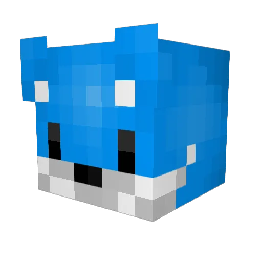 BlindLamb Minecraft avatar head, 3D render