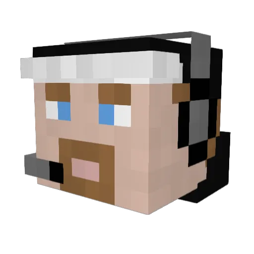 BlindLight98 Minecraft avatar head, 3D render