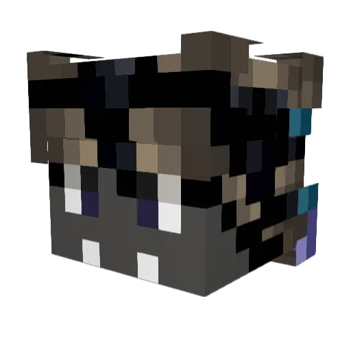 BlindMonster Minecraft avatar head, 3D render