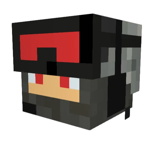 BlindSquirrel123 Minecraft avatar head, 3D render